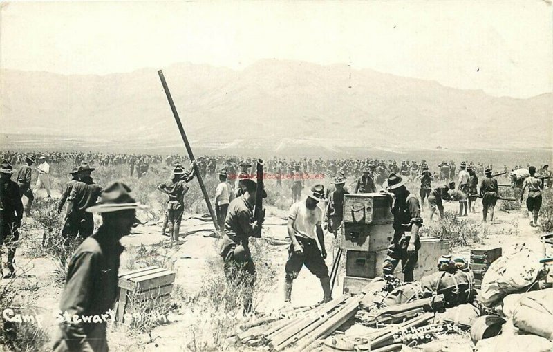 Mexican Border War, Camp Stewart on the Mexican Border, W.H. Horne, RPPC