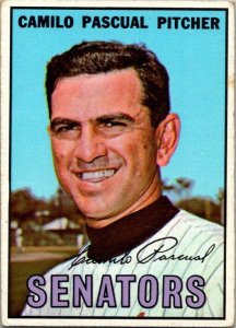 1967 Topps Baseball Card Camilo Pascual Washington Senators sk2073