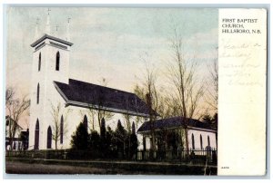 c1910's First Baptist Church Hillsboro New Brunswick Canada Antique Postcard