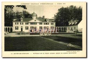 Old Postcard International Colonial Exposition Paris 1931 Section From USA Re...
