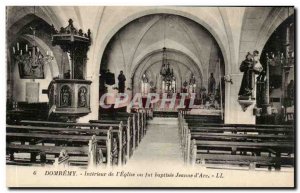 Domremy Old Postcard inside the & # 39egluse or was baptized Jeanne d & # 39arc