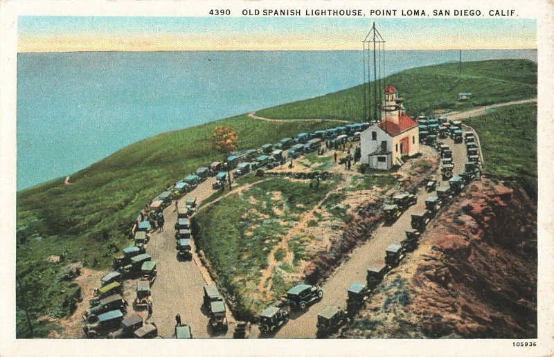 Postcard Old Spanish Lighthouse, Point Loma, San Diego, California ME3.