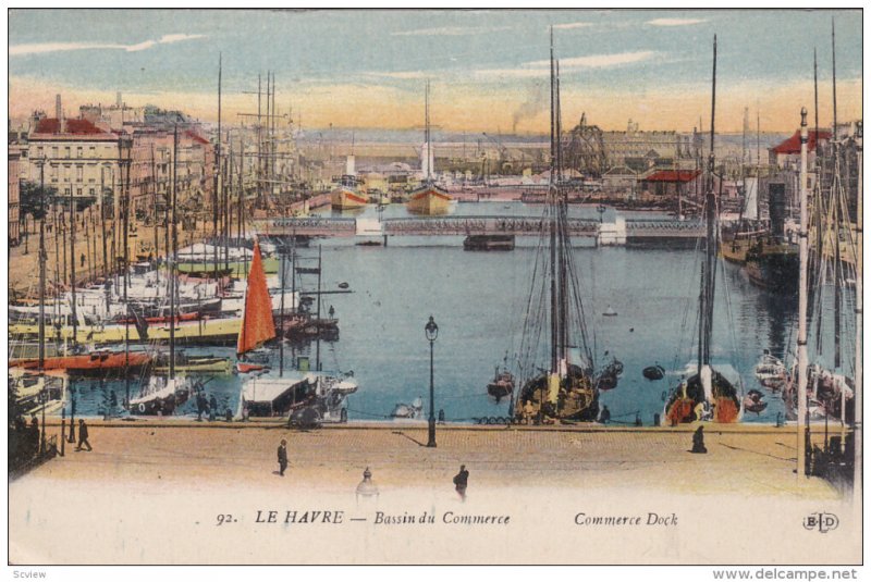 LE HAVRE, Seine Maritime, France, 1900-1910's; Bassin Du Commerce, Commerce D...