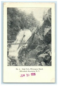 1935 High Falls Wilmington Notch Adirondack Mountains New York NY Postcard 