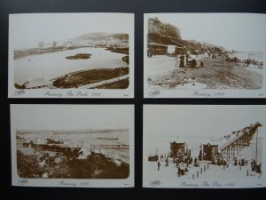 Isle of Man 4 x RAMSEY Reproduction Postcards c1885 by Frith