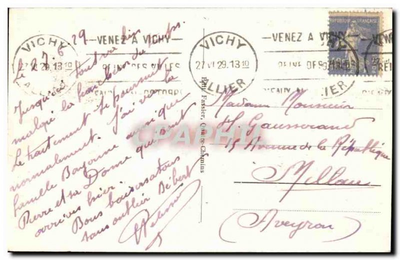 Old Postcard Vichy source Calestins Interior Pavilion