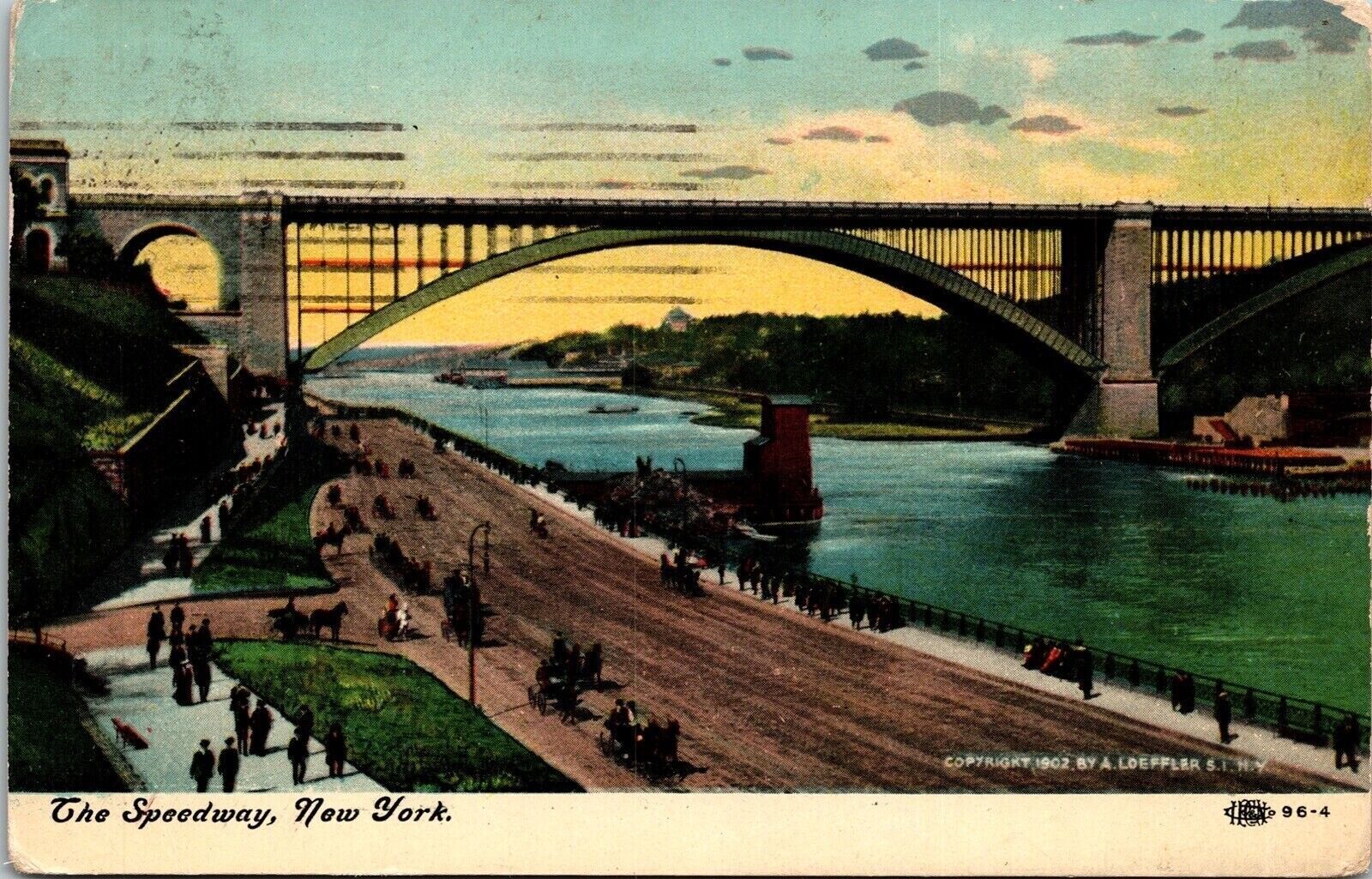 Speedway New York NY Antique Postcard PM Brooklyn NY Cancel WOB Note DB