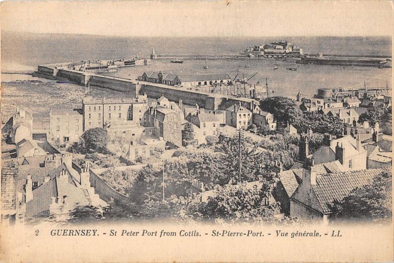 uk30583 st peter port from cotils guernsey real photo uk