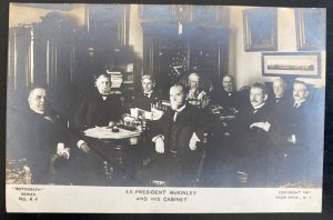 Mint USA Real Picture Postcard Political Ex President McKinley And His Cabinet