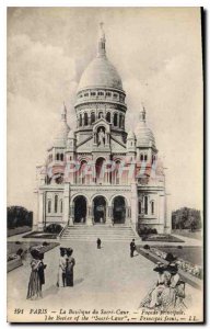 Old Postcard Paris Basilica Sacre Coeur