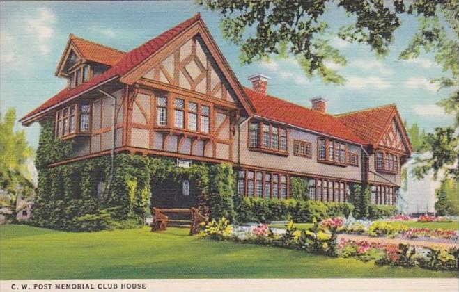 Michigan Battle Creek C W POst Memorial Club House 1950 Curteich
