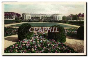 Old Postcard Deauville flowered beach