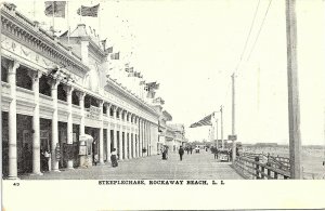 Postcard NY Long Island Steeplechase Rockaway Beach - Publ. I. Stern 1912 L1