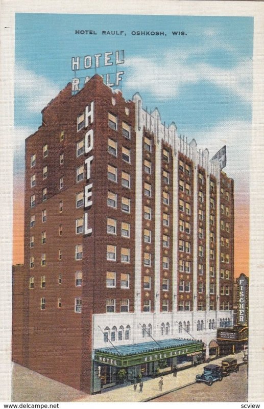 OSHKOSH, Hotel Raulf, Wisconsin, 30-40s