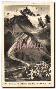 Old Postcard La Grave and the Meije