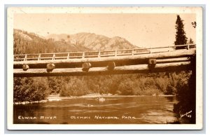 RPPC Elwha River Bridge Olympic National Park WA Thompson Photo Postcard UNP R17