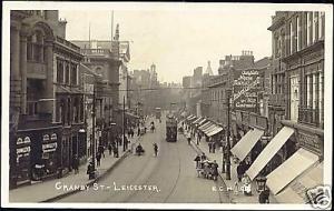 leics, LEICESTER, Grandby Street, Tram (1913) RPPC