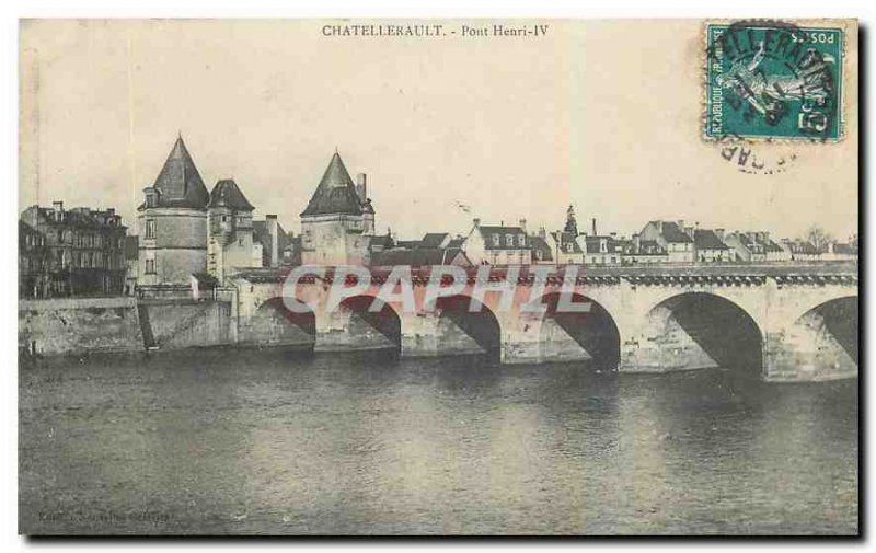 Old Postcard Chatellerault Pont Henri IV