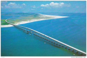 Aerial View, Herbert C. Bonner Bridge, NORTH CAROLINA, 40-60's