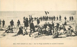 France C-1910 Beach Scene Nozalis Postcard 22-6932