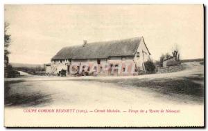 Postcard Old Cars Tour d & # 39Auvergne cut Gordon Bennett 1905 Michelin circ...