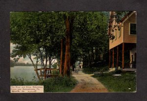 PA River Drive Columbian Grove near Susquehanna Pennsylvania Penn Postcard