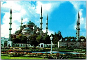 The Blue Mosque Istanbul Turkey Sultan Ahmed Mosque Landscape Grounds Postcard