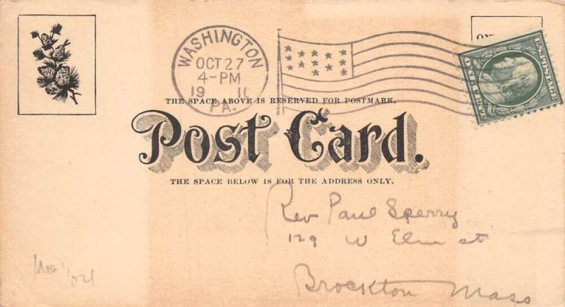 Washington Pennsylvania Washington and Jefferson College Postcard AA84529