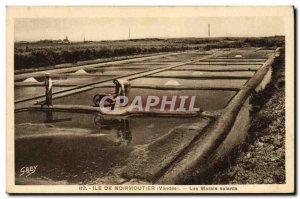 Old Postcard Folklore Salterns Island Noirnoutier