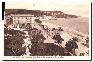 Old Postcard Nice Quai US and the Promenade des Anglais