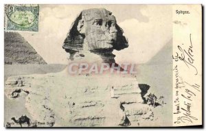 Postcard Ancient Egypt Pyramids Egypt Sphynx Stamp Cote des Somalis