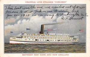 Concord River Steamship Colonial Navigation Comany Steamer Ship 