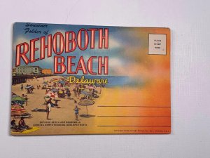 Accordion Postcard Souvenir Folder Rehoboth Beach Delaware DE