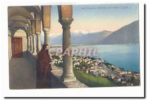 Switzerland Old Postcard Locarno Madonna del Sasso Loggia