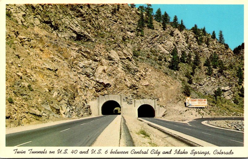 Colorado Twin Tunnels On U S 40 and U S 6 Between Central City and Idaho Springs