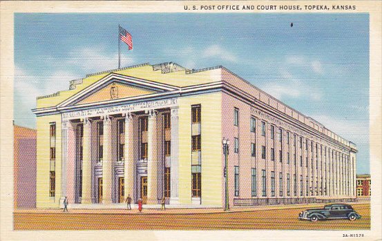 Post Office and Court House Topeka Kansas Curteich