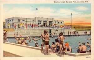 Kearney Nebraska~Harmon Park~Kearney Pool~Children Swimming~1920s Postcard