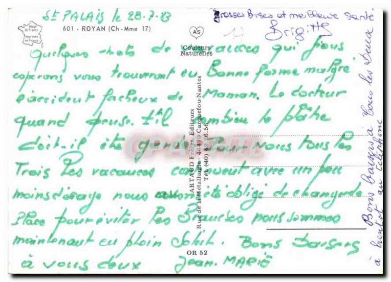 Modern Postcard Royan Ch Ms.