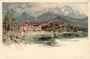 Germany, Gruss vom Eibsee, H Deuchert, Lake Scene, Velten by Nister No 231