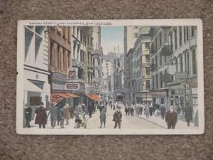 Nassau St. Looking North, New York City, Early 1900`s, unused vintage card 