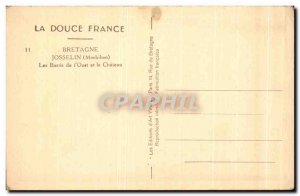 Old Postcard La Douce France Brittany Josselin The Banks of the & # 39Oust an...