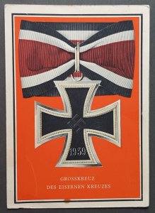 THIRD 3rd REICH ORIGINAL CARD WW2 WEHRMACHT GRAND CROSS OF THE IRON CROSS