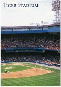 Detroit Tiger Stadium Baseball Game 1990s Postcard #2