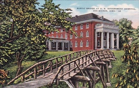 Rustic Bridge At Us Goverment Hospital Des Moines Iowa