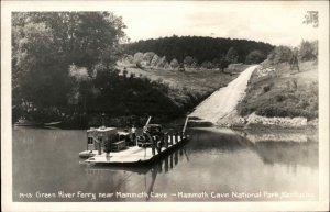 Green River Ferry Near Mammoth Cave National Park KY Real Photo Postcard