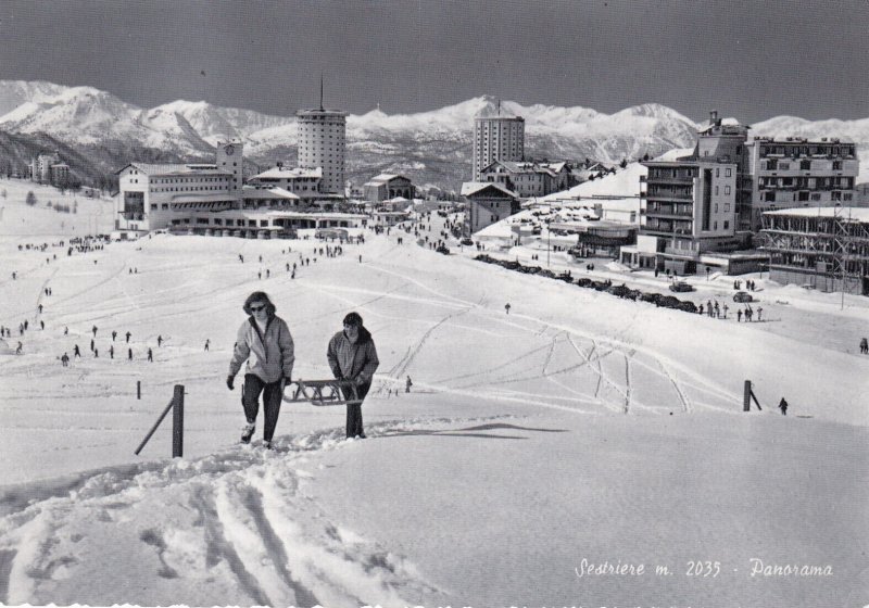 Italt Sestriere Ski Resort General View Real Photo