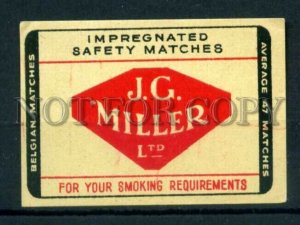 500583 BELGIUM MILLER Vintage match label