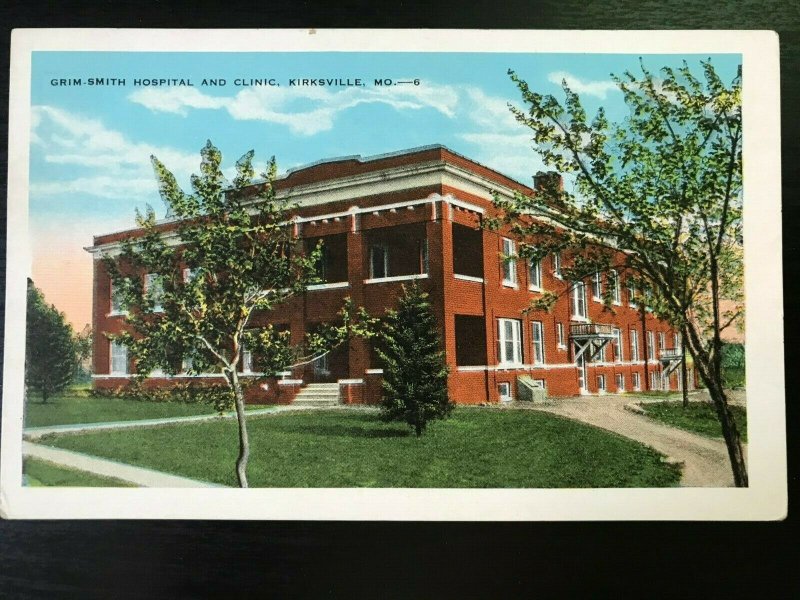 Vintage Postcard 19151930 GrimSmith Hospital and Clinic Kirksville
