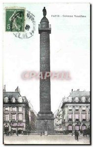 Old Postcard Paris Vendome Column