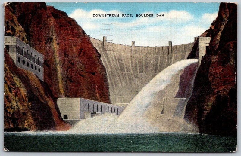 Boulder Dam Nevada 1940 Downstream Face